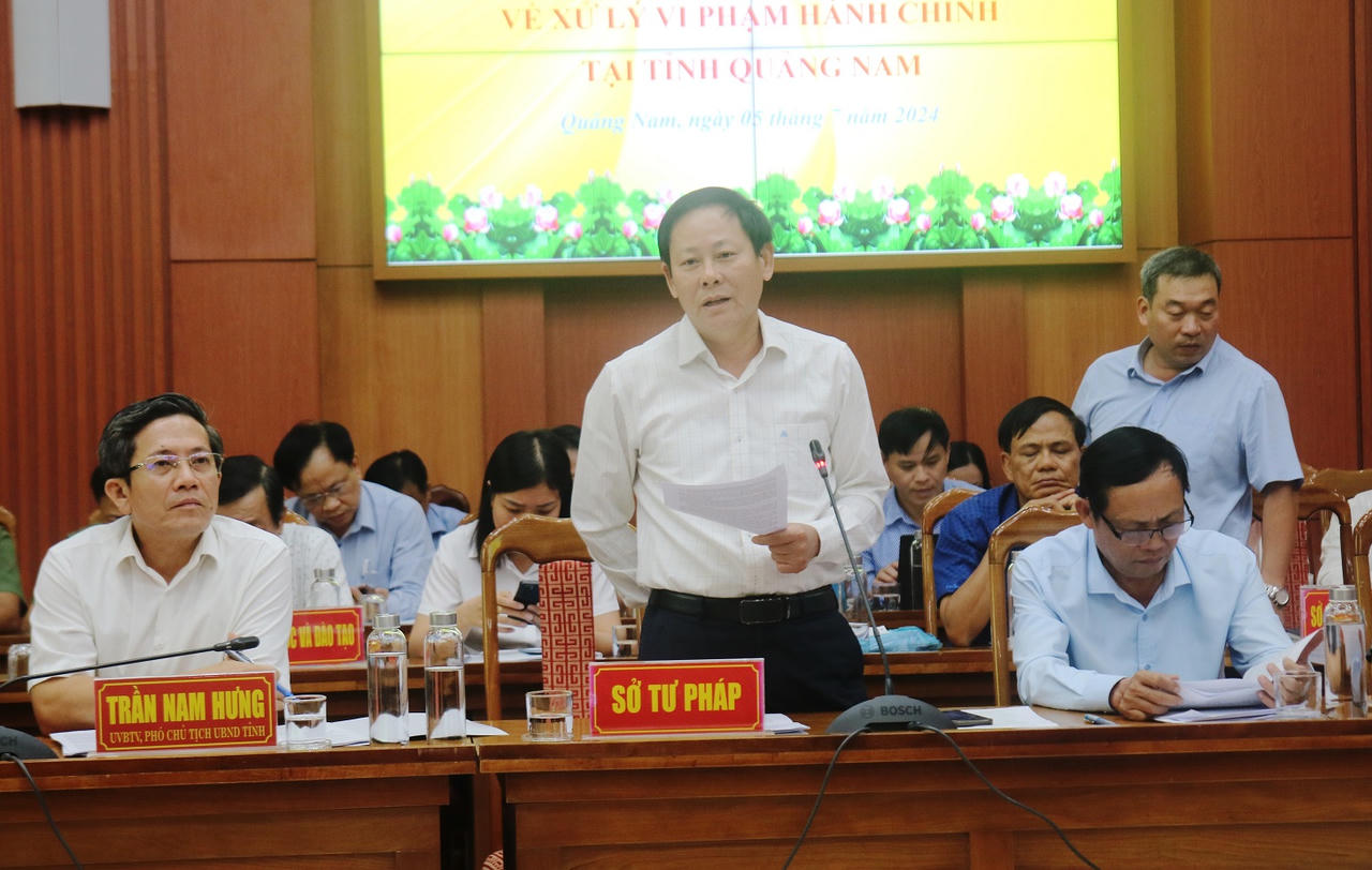 Thứ trưởng Đặng Hoàng Oanh kiểm tra công tác thi hành pháp luật về xử lý vi phạm hành chính tại Quảng Nam 