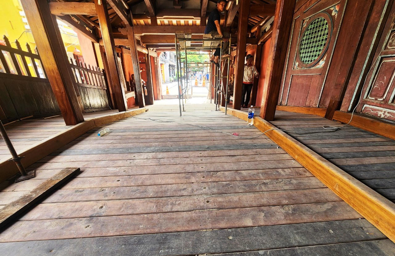 Chùa Cầu phố Hội 'khoác áo mới' sau những ngày trùng tu