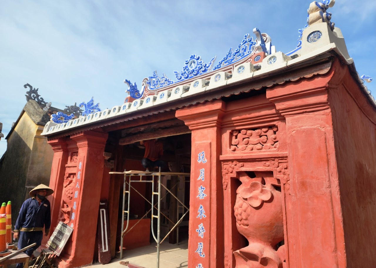 Chùa Cầu phố Hội 'khoác áo mới' sau những ngày trùng tu