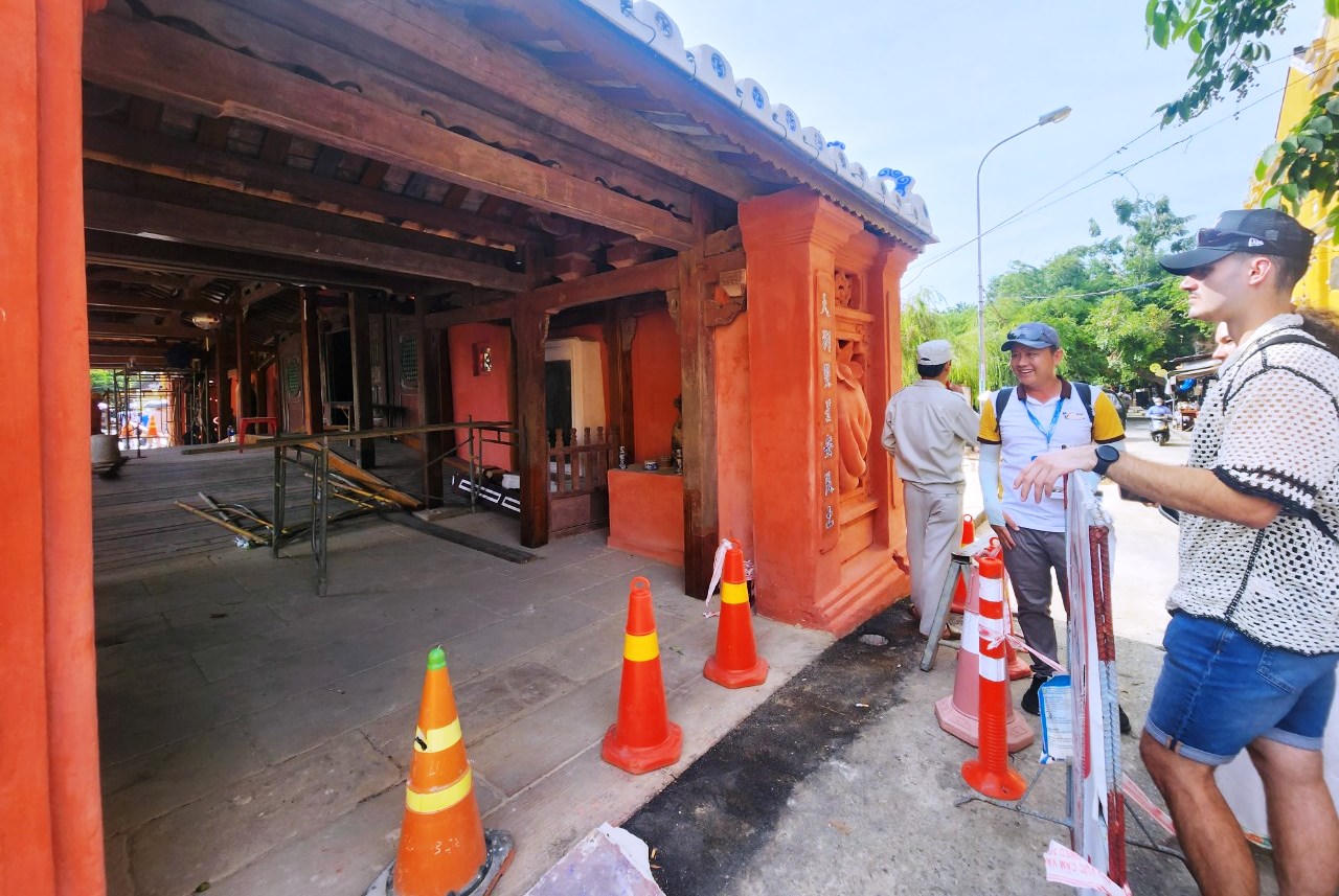 Chùa Cầu phố Hội 'khoác áo mới' sau những ngày trùng tu