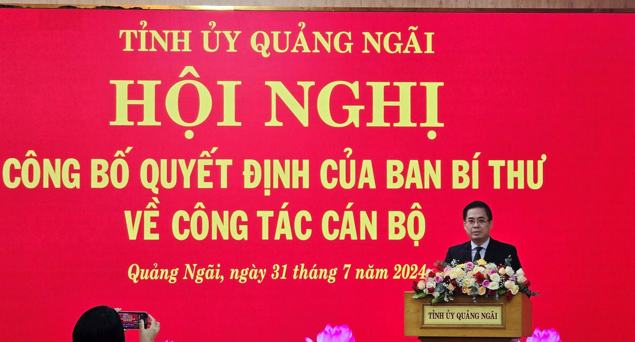Thứ trưởng Bộ Khoa học và Công nghệ Nguyễn Hoàng Giang giữ chức Phó Bí thư Tỉnh ủy Quảng Ngãi