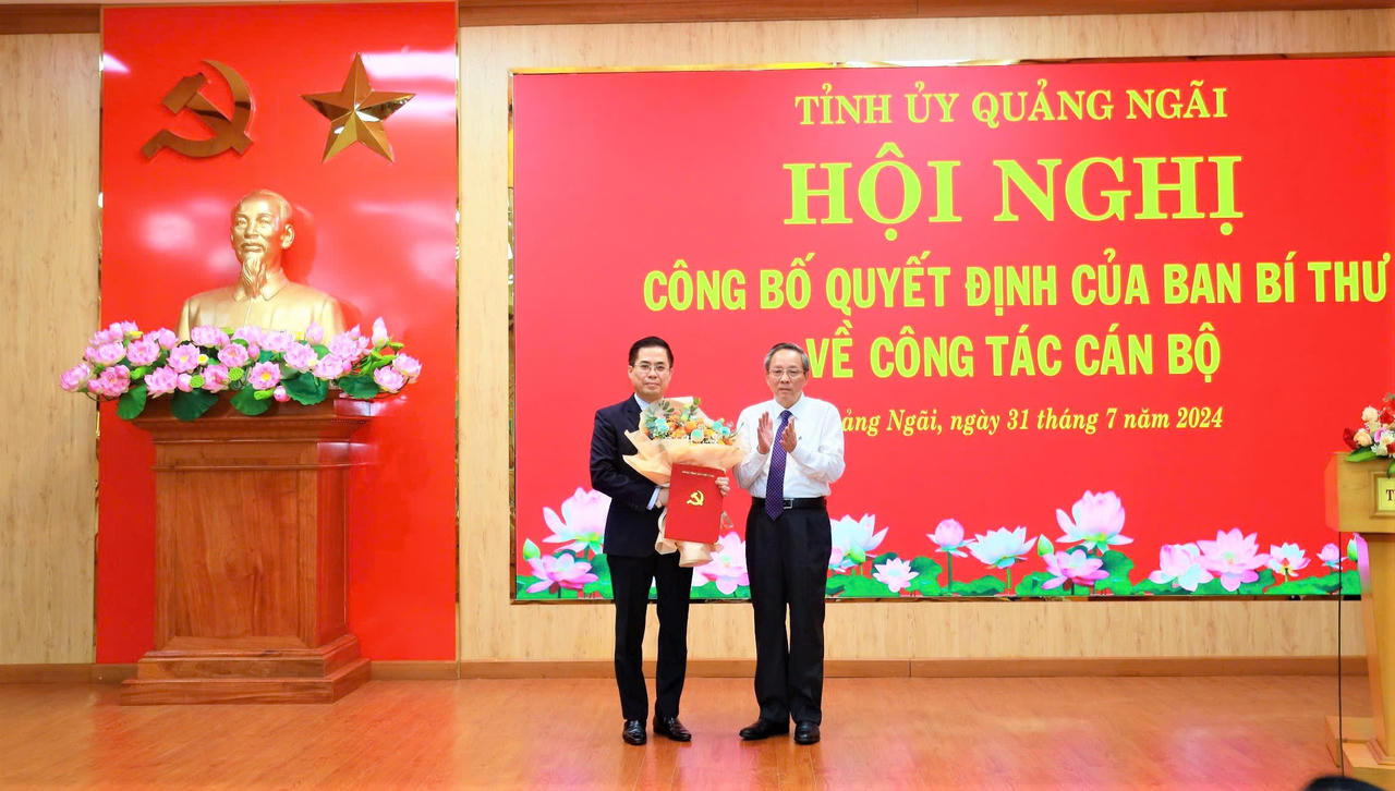 Thứ trưởng Bộ Khoa học và Công nghệ Nguyễn Hoàng Giang giữ chức Phó Bí thư Tỉnh ủy Quảng Ngãi