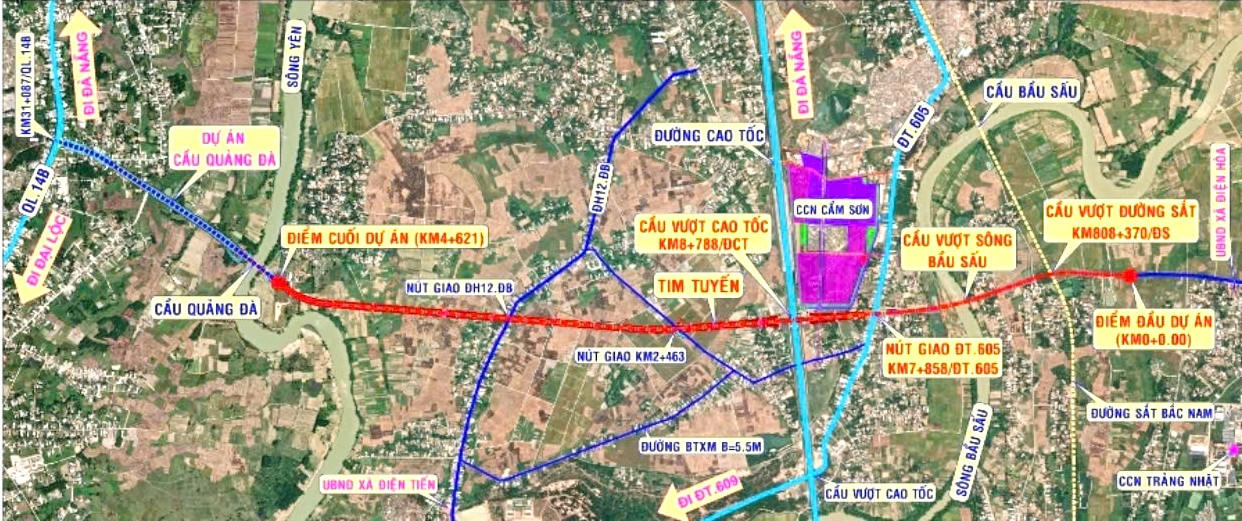 Khởi công tuyến đường vành đai gần 500 tỷ đồng nối Quảng Nam - Đà Nẵng 