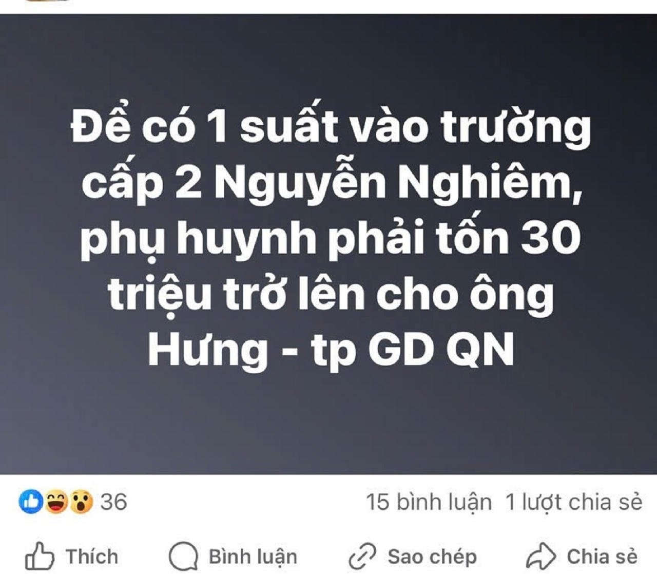 Bị tung tin nhận tiền chạy trường điểm, trưởng phòng giáo dục đề nghị công an vào cuộc
