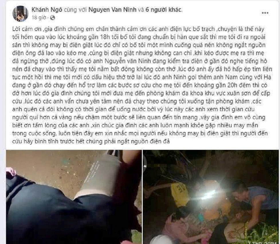 Tổng giám đốc EVNCPC khen thưởng nhóm công nhân Điện lực Bố Trạch cứu người bị điện giật