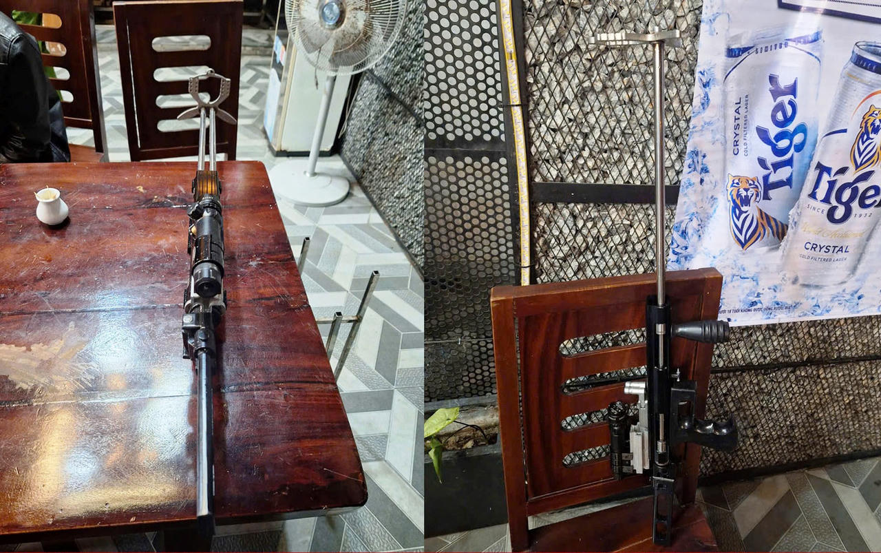 Hai thiếu niên mang súng tự chế đến quán nhậu gây rối, đánh nhau