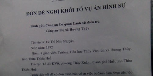 Cô giáo bị đánh trên bục giảng yêu cầu khởi tố hình sự