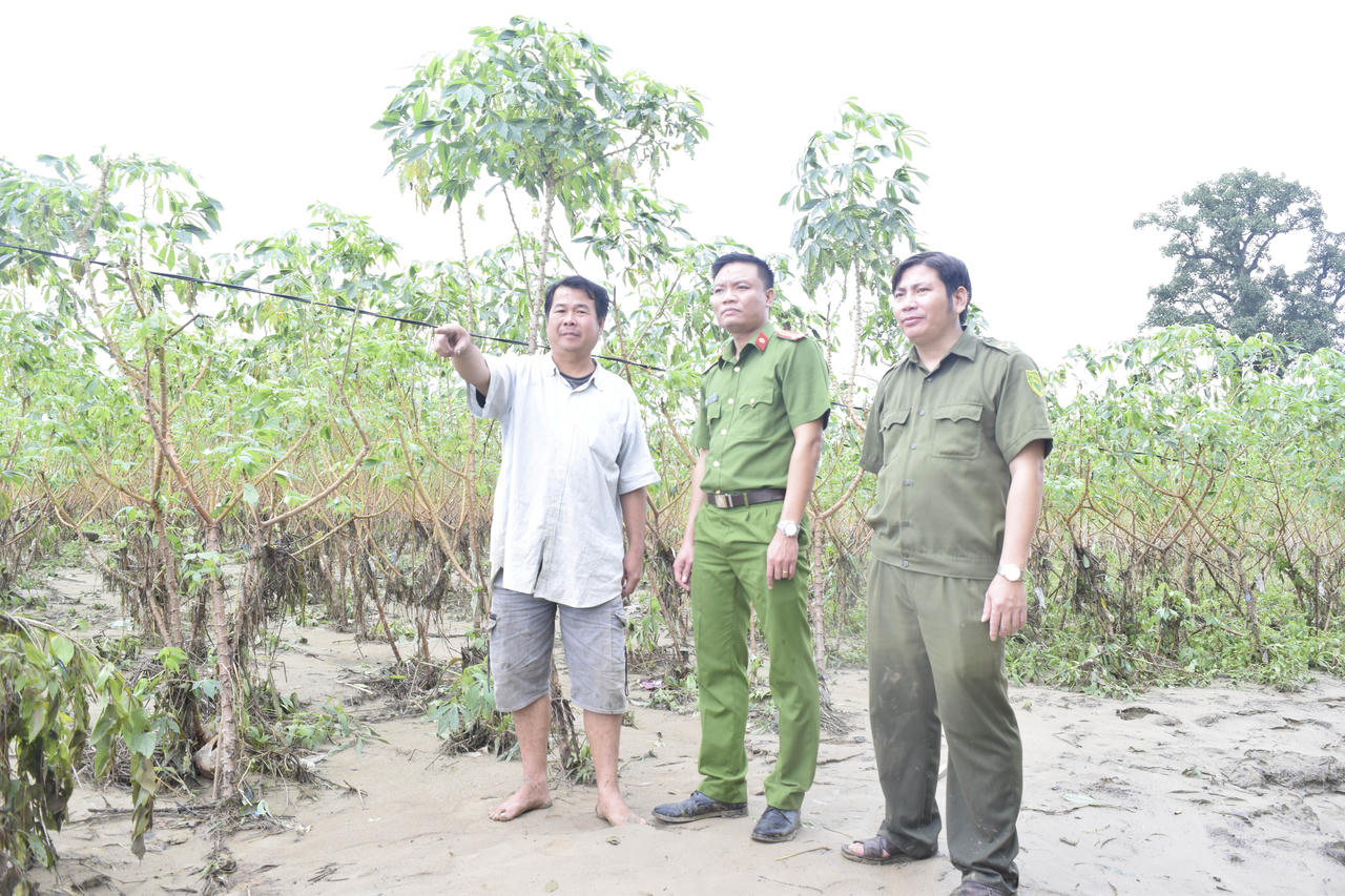 Huế: Công an giúp dân thu dọn cá chết