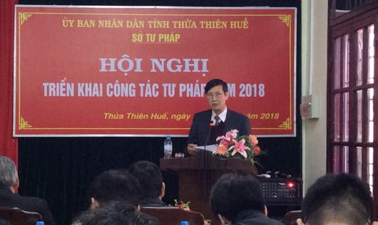 Huế: Triển khai công tác Tư pháp năm 2018 