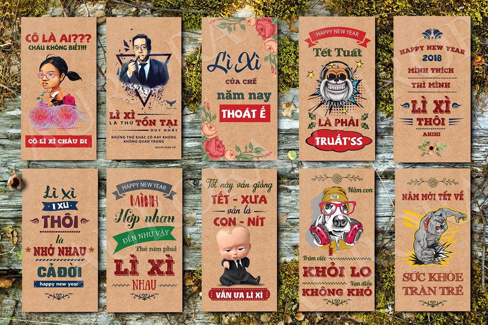 Muôn màu phong cách bao lì xì ngày Tết