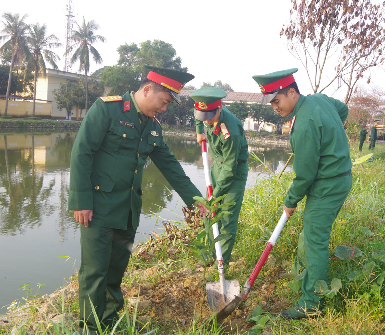 Bộ đội Thừa Thiên Huế trồng cây đầu năm mới
