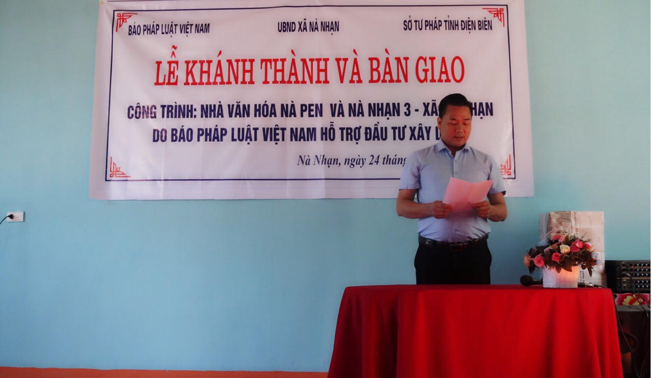 Báo Pháp Luật Việt Nam trao tặng 2 Nhà văn hóa cho người dân Điện Biên