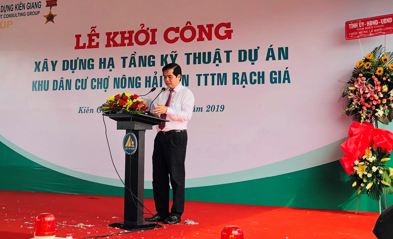 Khởi công dự án Khu dân cư Chợ Nông hải sản - Trung tâm thương mại Rạch Giá 600 tỷ đồng 