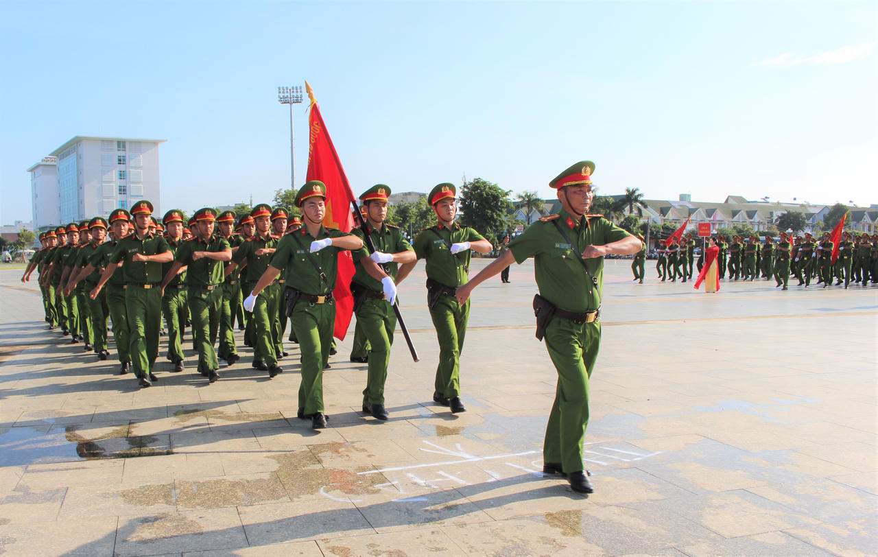 Khai mạc Hội thi điều lệnh, bắn súng, võ thuật công an lần thứ 5 tại Kiên Giang