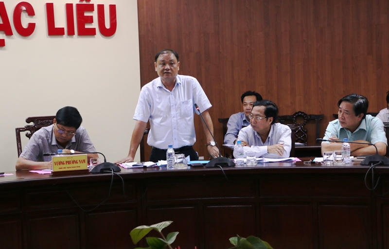 Đoàn kiểm tra liên ngành của Bộ Tư pháp làm việc với UBND tỉnh Bạc Liêu