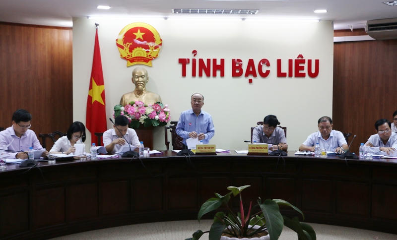 Đoàn kiểm tra liên ngành của Bộ Tư pháp làm việc với UBND tỉnh Bạc Liêu