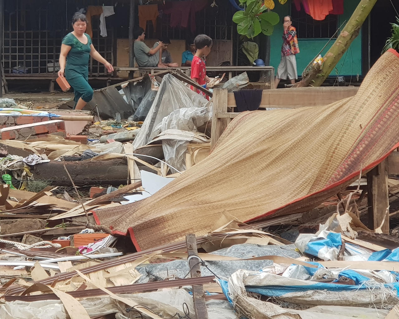 Lốc xoáy làm sập nhà khiến một người tử vong 
