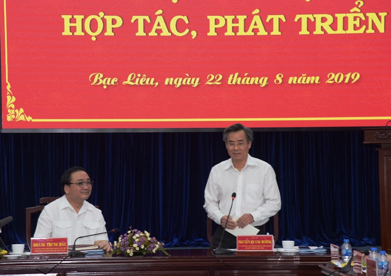 Bạc Liêu - Hà Nội trao đổi kinh nghiệm, hợp tác và phát triển