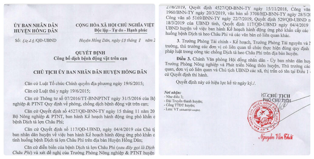 Bạc Liêu: Huyện Hồng Dân chậm công bố dịch, xác heo trôi đầy sông!