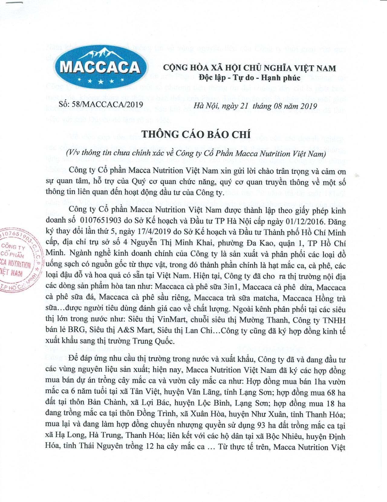 Macca Nutrition Việt Nam: Nỗ lực phát triển vùng nguyên liệu cây mắc ca lên 5.000ha vào năm 2025