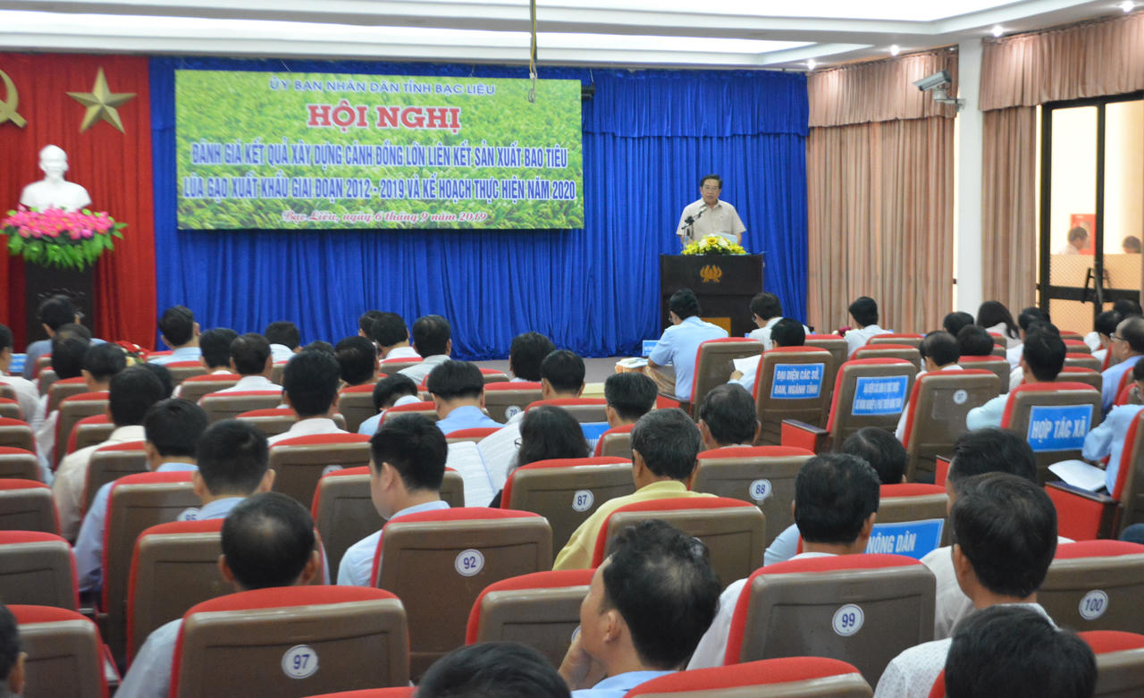 Bạc Liêu: Chính quyền phải hỗ trợ doanh nghiệp, người dân trong liên kết sản xuất lúa gạo 