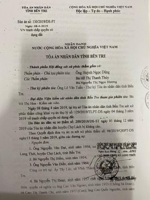 Bến Tre: Người dân mong nhận lại đất đã cho mượn nhiều năm