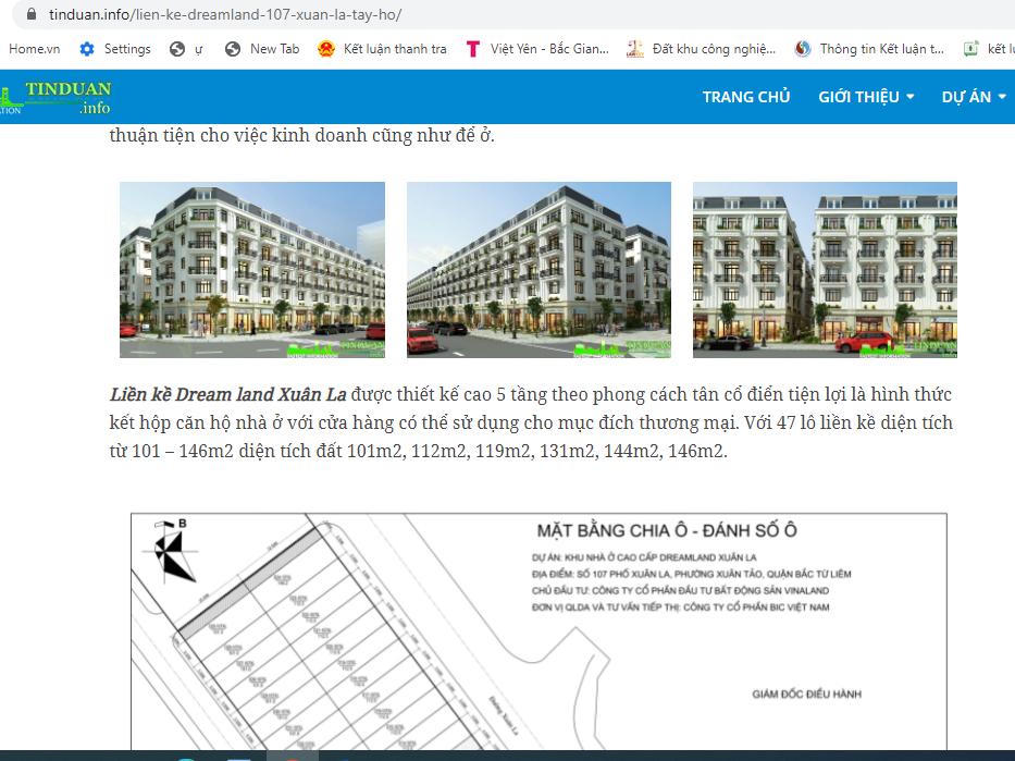 Dự án Dream Land Tây Hồ Hà Nội: Sai phạm không phải là… một giấc mơ