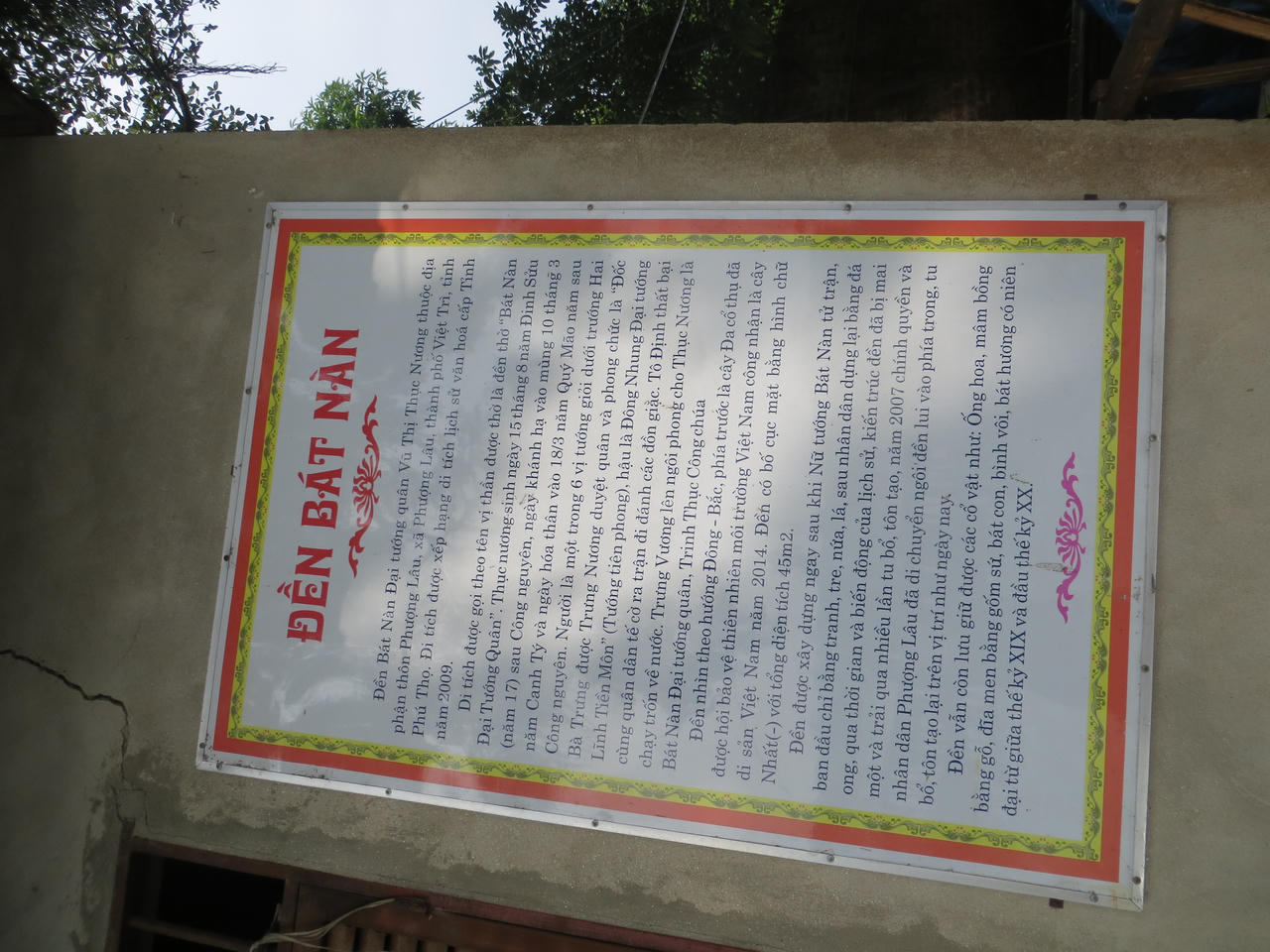 Đền Bát Nàn và huyền thoại về nữ tướng thời Hai Bà Trưng