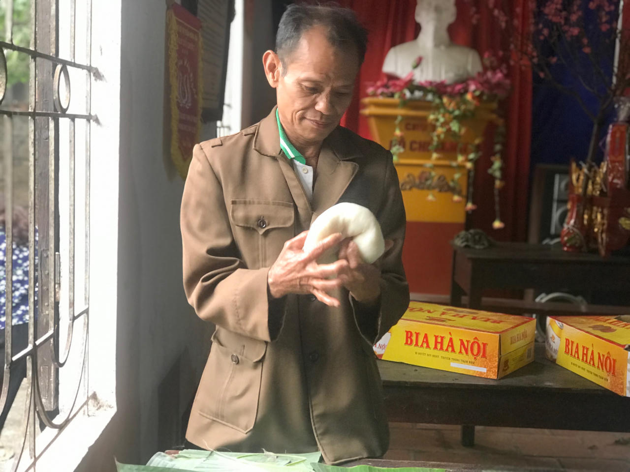 Thiêng liêng tục giã bánh dày dâng nữ tướng ở Phú Thọ