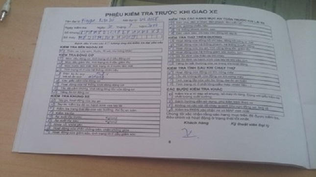 Nghi án trước khi giao xe cho khách hàng KTV không kiểm tra xe!?