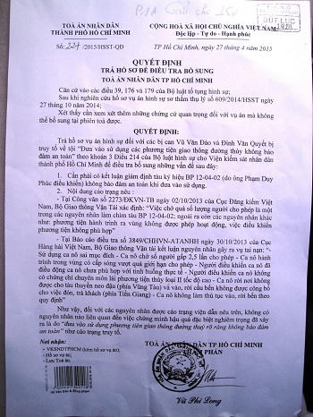 Điều tra bổ sung vụ chìm ca nô khiến 9 người tử nạn