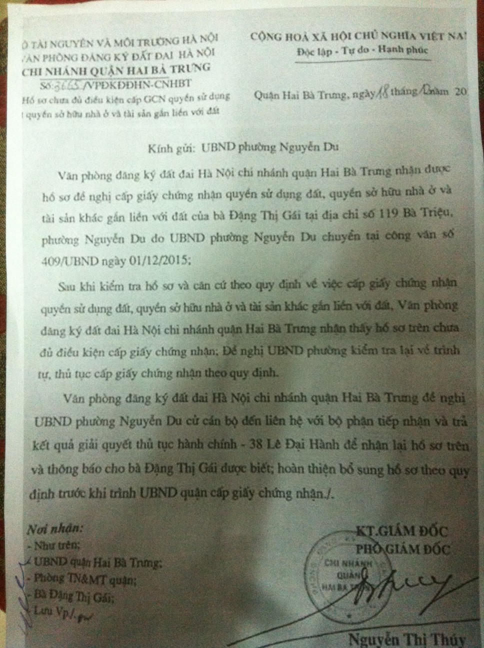 Tranh chấp nhà số 119 Bà Triệu: có dấu hiệu làm sai lệch hồ sơ?