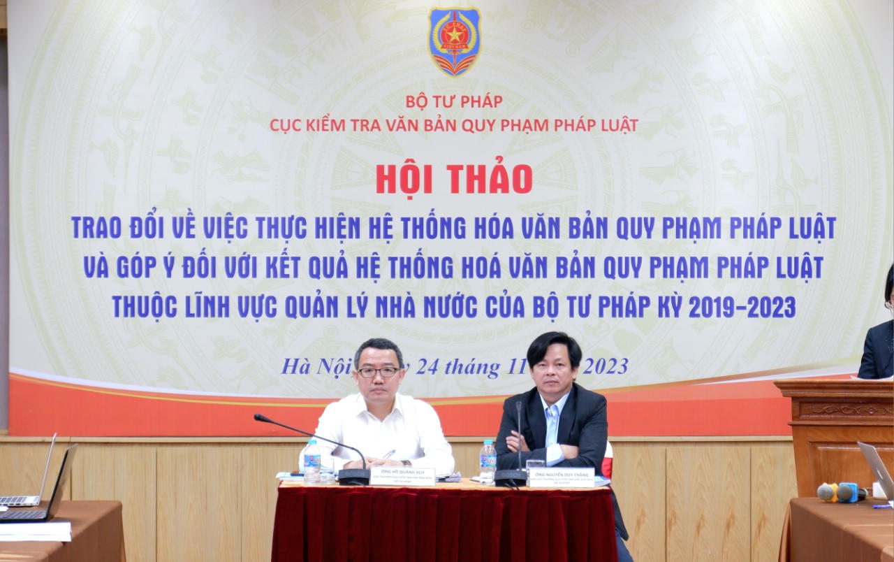 Hội thảo về hệ thống hóa văn bản quy phạm pháp luật