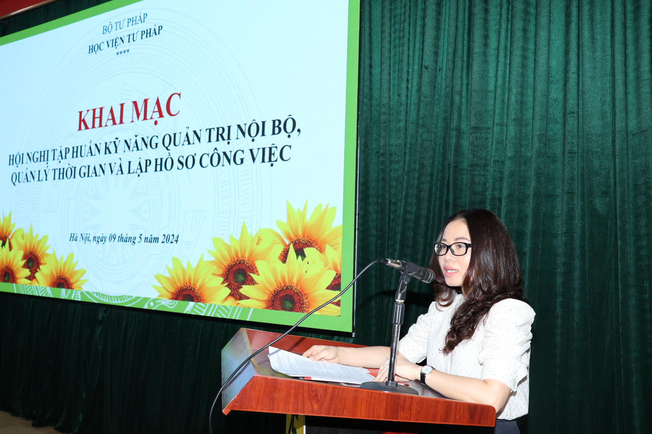 Học viện Tư pháp tổ chức Hội nghị nâng cao kỹ năng quản trị nội bộ, quản lý thời gian