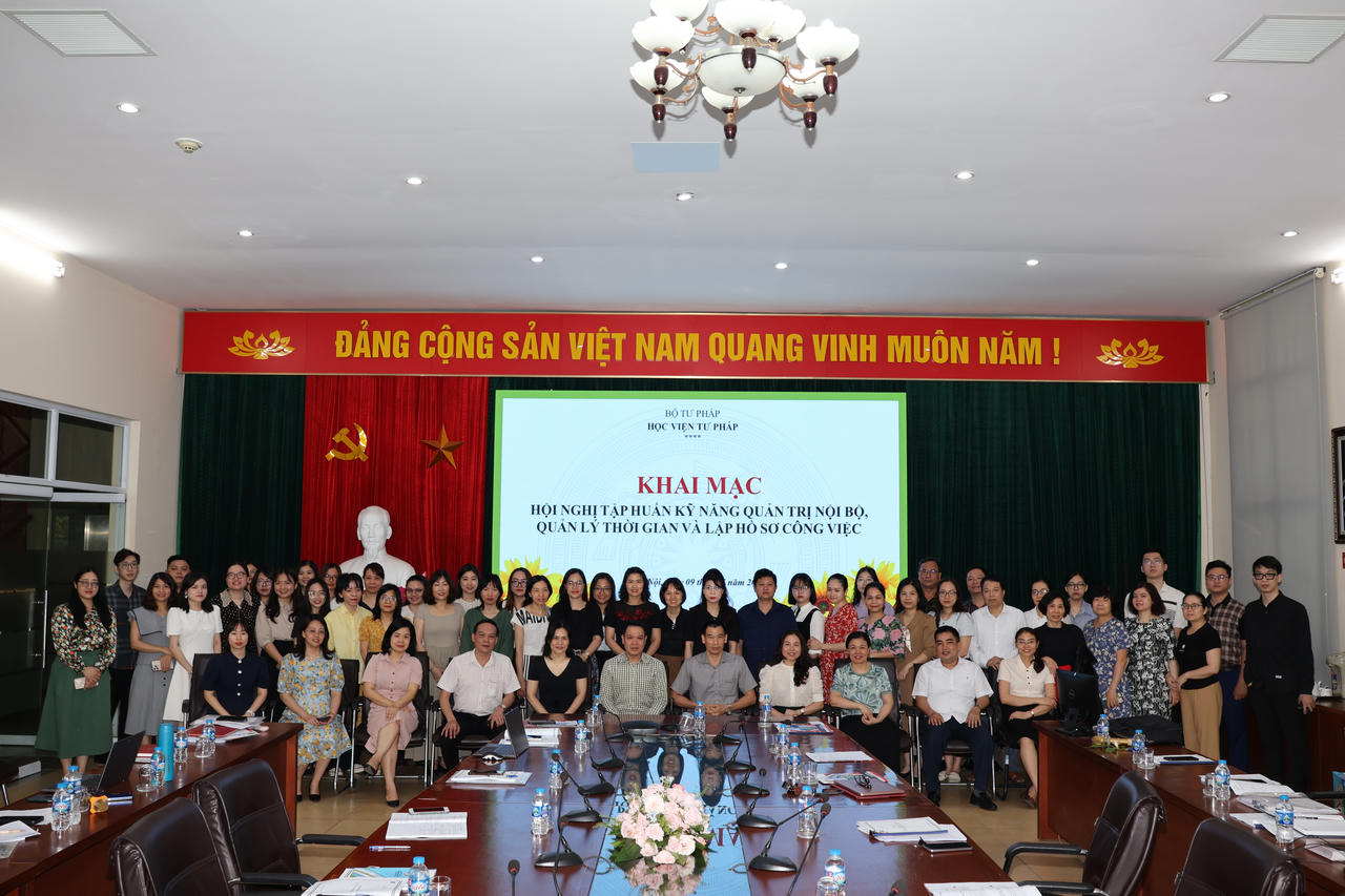 Học viện Tư pháp tổ chức Hội nghị nâng cao kỹ năng quản trị nội bộ, quản lý thời gian