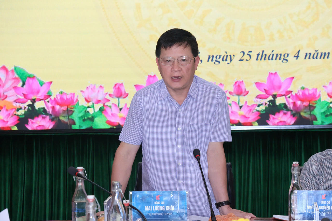 Thứ trưởng Mai Lương Khôi: Học viện Tư pháp cần khẳng định vai trò, đáp ứng yêu cầu trong tình hình mới