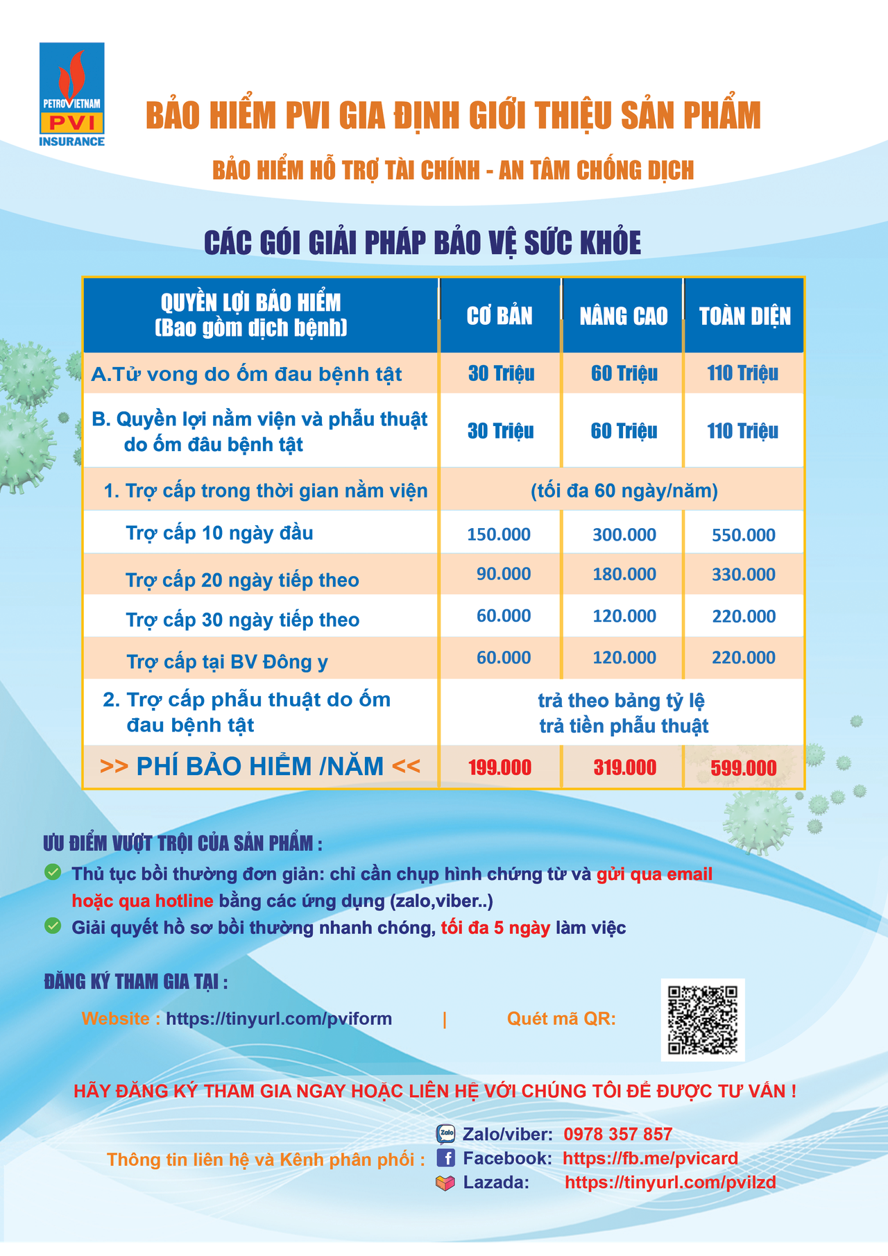 "An tâm chống dịch" với Bảo hiểm PVI Gia Định