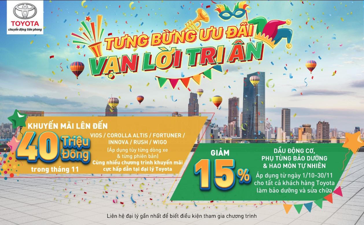 Toyota Việt Nam ưu đãi đặc biệt cho khách hàng mua xe dịp cuối năm