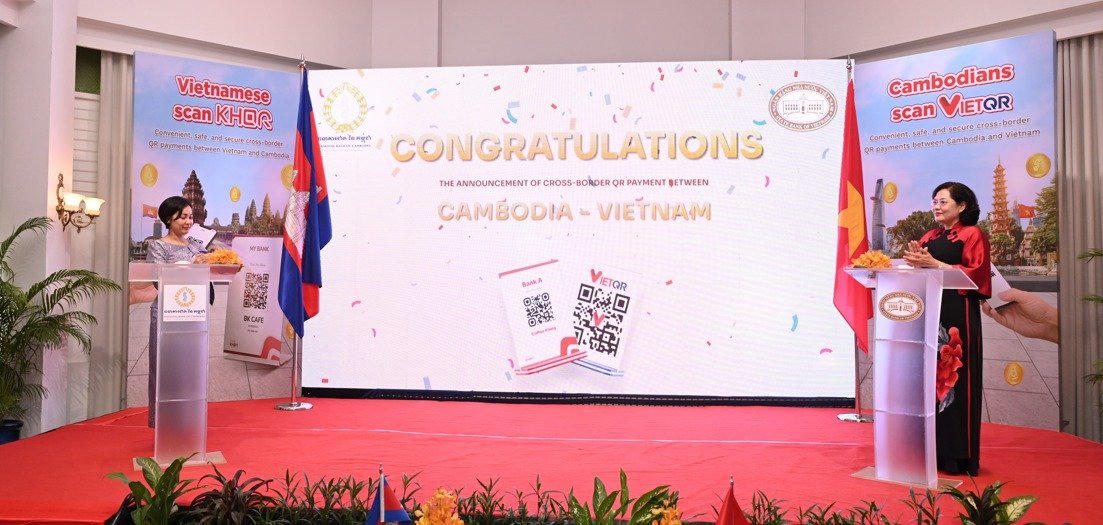 Kết nối thanh toán bán lẻ song phương sử dụng QR code giữa Việt Nam và Campuchia