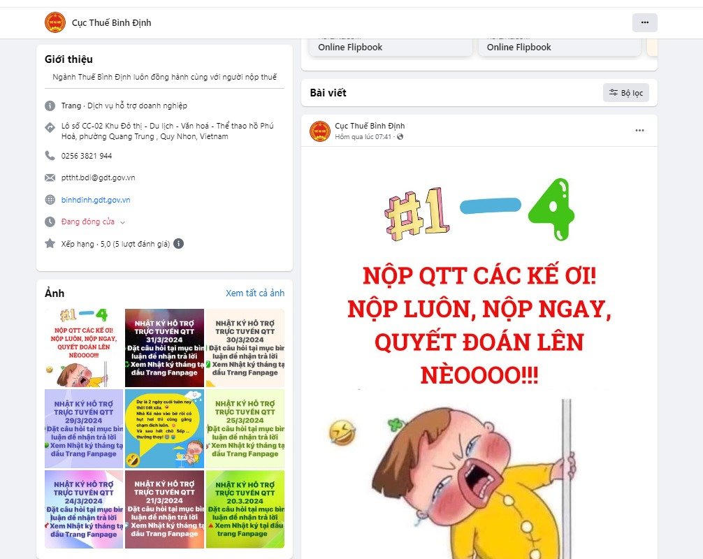 'Dịch vụ thuế 5 sao' - Mô hình hỗ trợ quyết toán thuế ở Cục Thuế tỉnh Bình Định