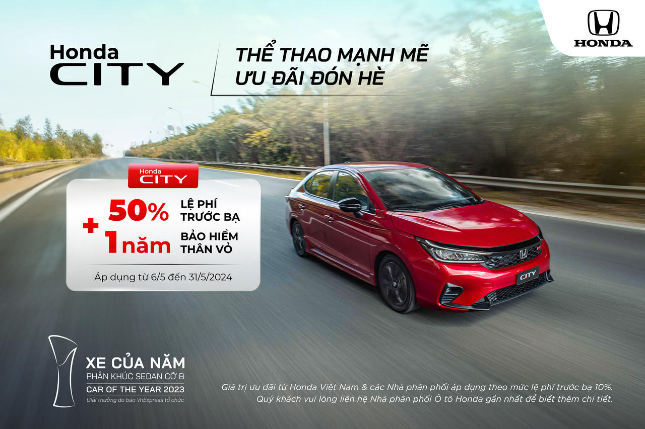 Khuyến mại của các dòng xe ô tô Honda trong tháng 5/2024