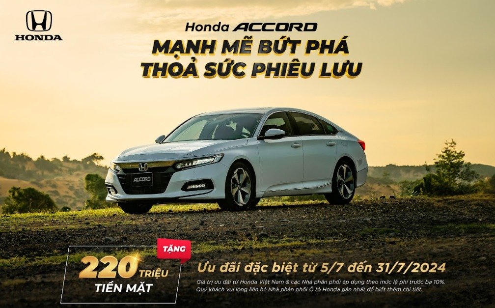Honda Việt Nam khuyến mại của các dòng xe ô tô trong tháng 7/2024