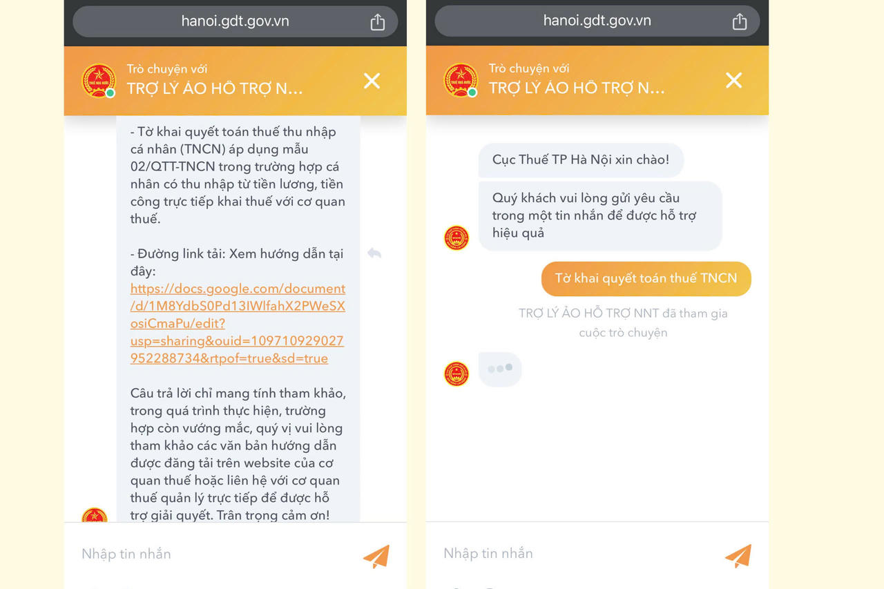 Thí điểm Trợ lý ảo hỗ trợ người nộp thuế