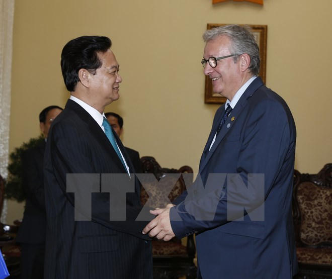 Tổng Bí thư, Thủ tướng tiếp thân mật Đoàn Đảng Cộng sản Pháp