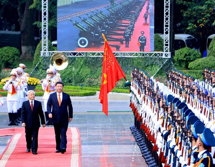 Toàn cảnh Lễ đón trọng thể Chủ tịch Trung Quốc Tập Cận Bình