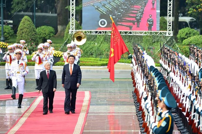 Toàn cảnh Lễ đón trọng thể Chủ tịch Trung Quốc Tập Cận Bình