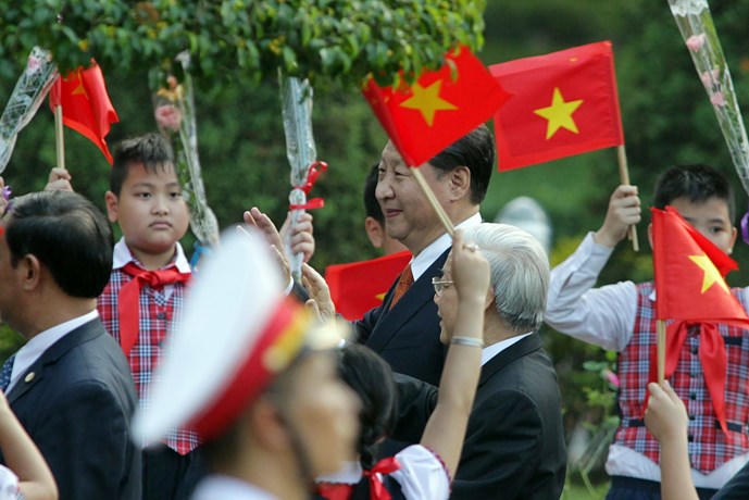 Toàn cảnh Lễ đón trọng thể Chủ tịch Trung Quốc Tập Cận Bình