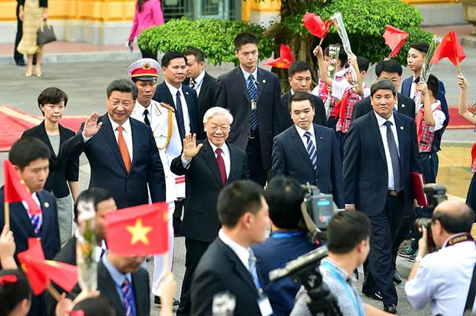 Toàn cảnh Lễ đón trọng thể Chủ tịch Trung Quốc Tập Cận Bình