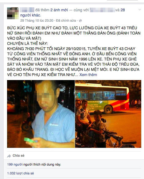 Phụ xe bus đánh nữ sinh túi bụi vì "trêu ghẹo" không thành