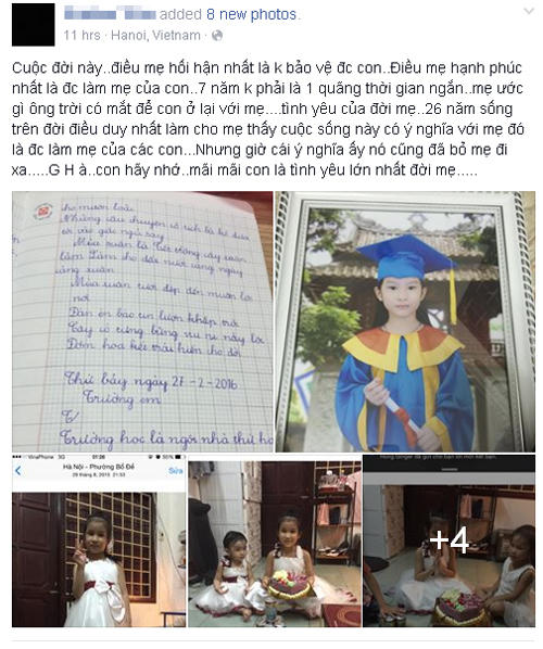 Rớt nước mắt trước chia sẻ của mẹ bé gái bị Camry cướp mạng